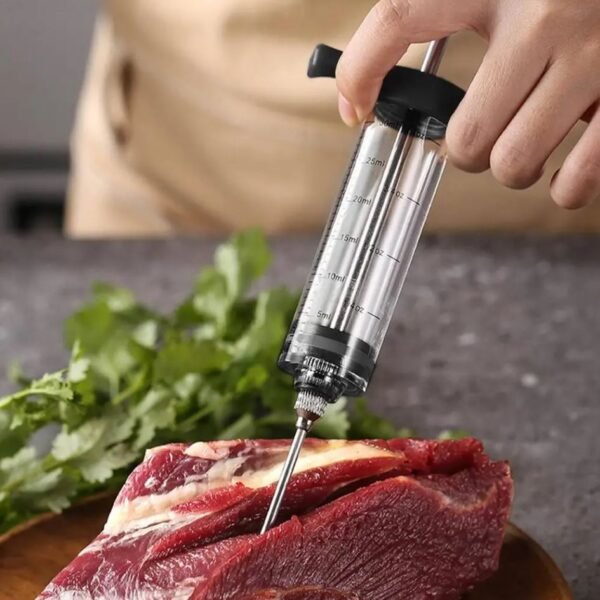 Imported Stainless Steel BBQ Marinade Injector Kit Turkey Injector Syringe Meat Marinade Injector Syringe With Needle