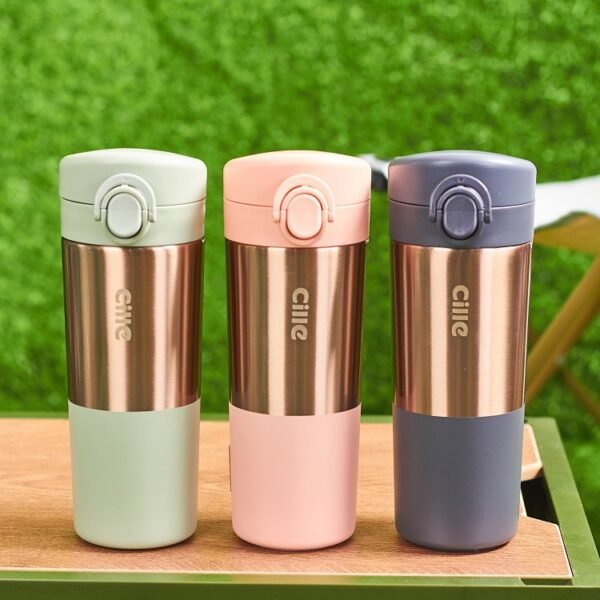 Cille 470ml Stainless Steel Insulated Tea Coffee Mug Best Cup for Car