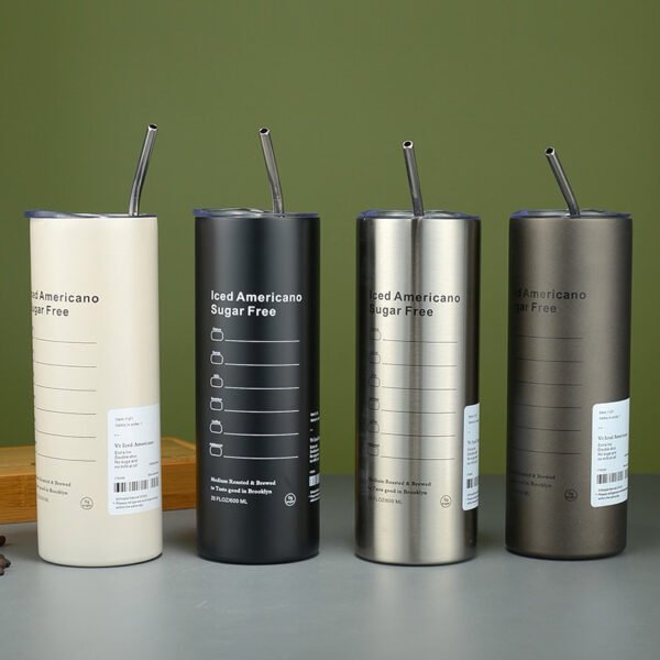 Imported 600ml American Style Coffee Cup Stainless Steel Tumbler for Girls and Boys