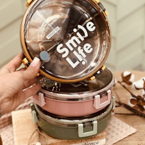 Imported Tedemei Round Stainless Steel Lunch Box Hot Cold Resistance 920ML