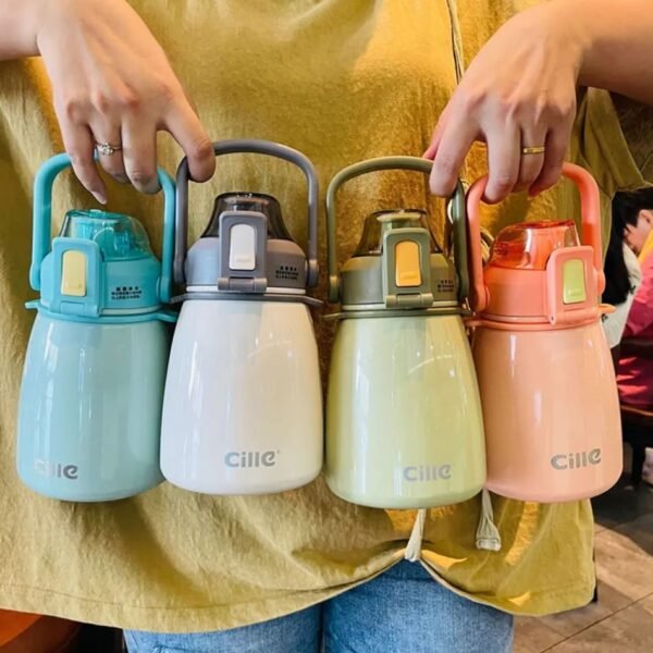 Cille / Dodge 1100ml Stainless Steel Hot and Cold Vacuum Flask Thermos Water Bottle