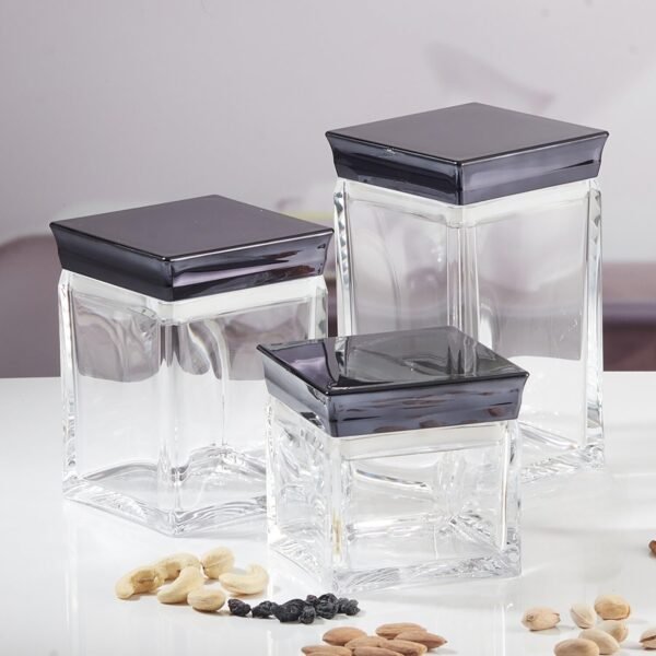 Imported Acrylic Airtight Canister Jar & Container for Kitchen For Storing Dry Goods, Snacks, Nuts, Seeds, and Spices