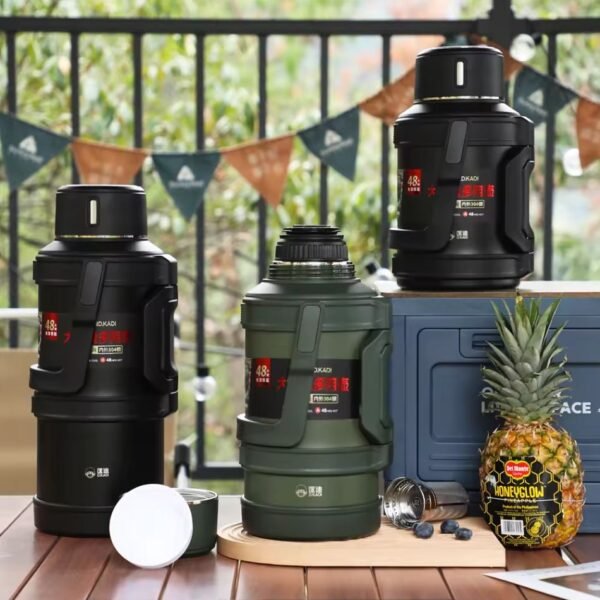 Imported DKADI 3000ml (3 Liters) Double Wall Stainless Steel Thermos Flask Vacuum Hot and Cold Water Bottle for 12 Hours to 24 Hours