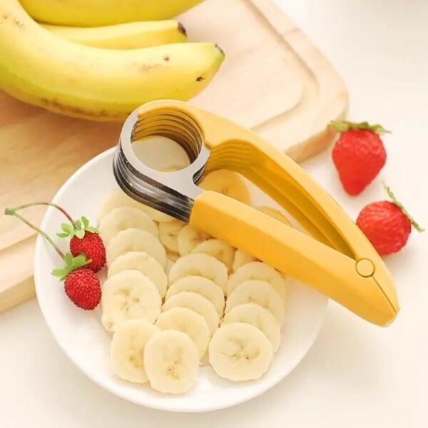 Banana Slicer, Banana Cutter Stainless Steel, Banana Cutter Slicer, Cutter Tool for Bananas, Vegetable Cucumber Hotdog Fruit