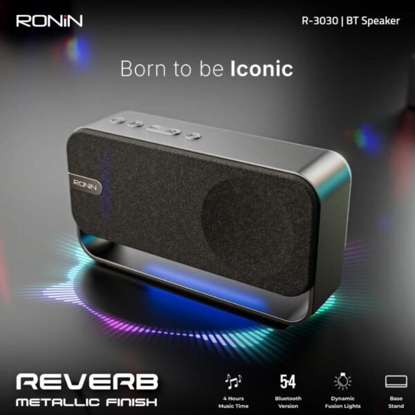 Ronin R 3030 Reverb Speaker Portable Speaker with Dynamic LED With One Year Warranty