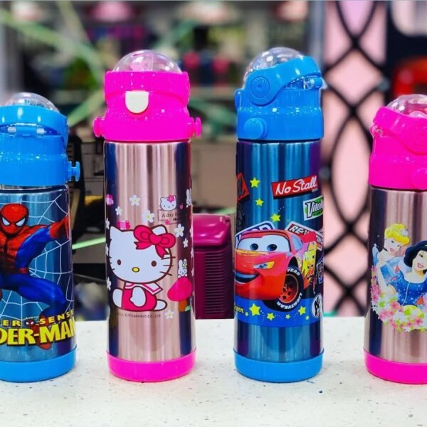 Imported 500ml Cartoon Double Wall Insulated Stainless Steel Water Bottle for School Kids