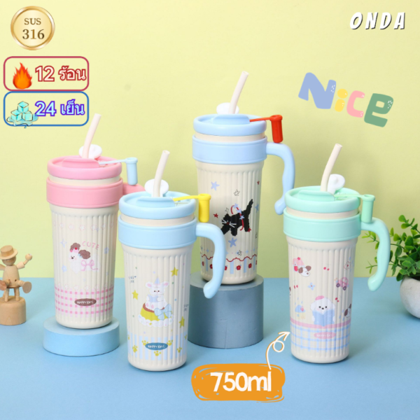 Imported 750ml Fancy Cartoon Stainless Steel Tumbler for Girls and Kids Most Trendy Tumblers