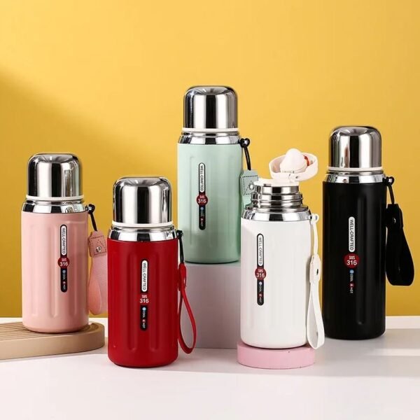 Imported 800ml Stainless Steel Hot and Cold Insulated Fancy Water Bottle For Girls and School Kids
