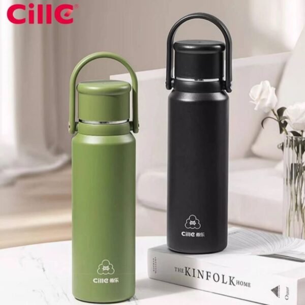 Imported Cille 930ml Insulated 316 Stainless Steel Flask Water Bottle with Cup for Camping Botol Air Flask 316SS Best for Bags and Car Holder