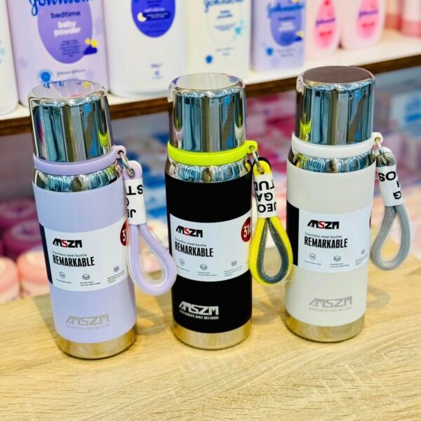 MSZM 550ml / 700ml Stainless Steel Hot and Cold Vacuum Flask Insulated Water Bottle for School Kids and Girls Fancy Trendy Water Bottle for Girls