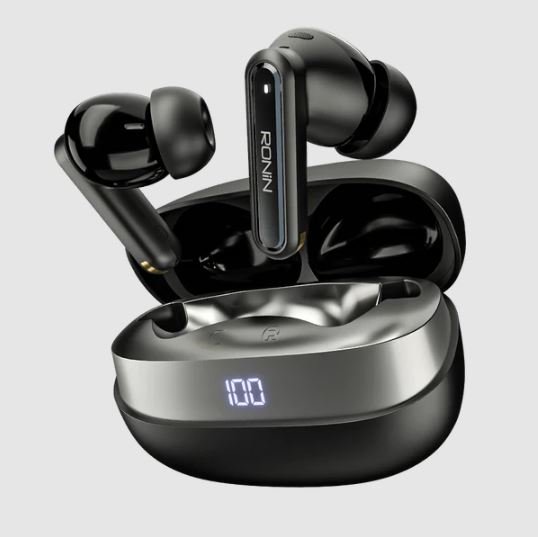 Ronin R77120 Active Noise Cancellation | Quad Mic ENC Vector Earbuds with One Year Warranty