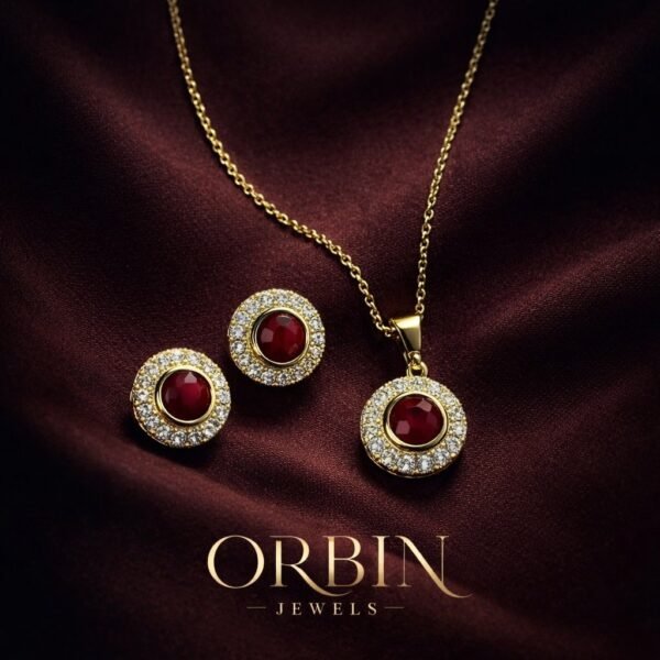 Luxe Orbit Set-Timeless Sparkle Wrapped in Golden Elegance